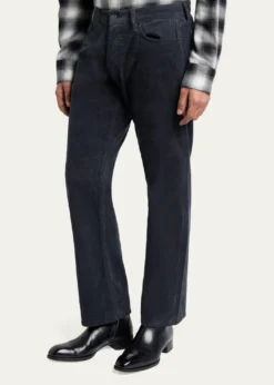 TOM FORDMen's Slim-Fit Stretch Black Denim Five-Pocket Pants