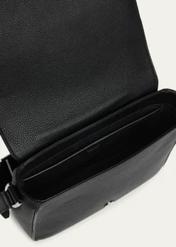 TOM FORDMen's Soft Grain Leather Flap Messenger Bag