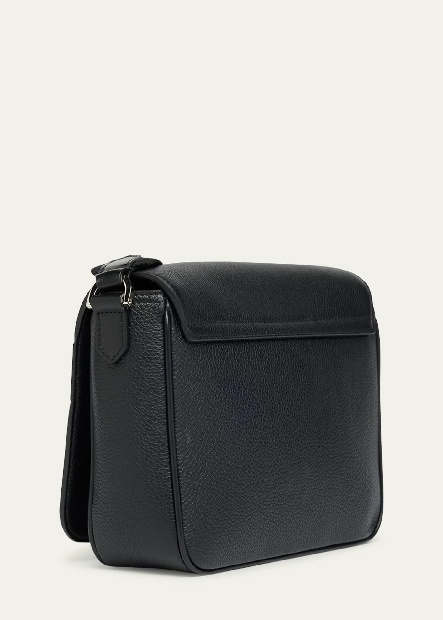 TOM FORDMen's Soft Grain Leather Flap Messenger Bag