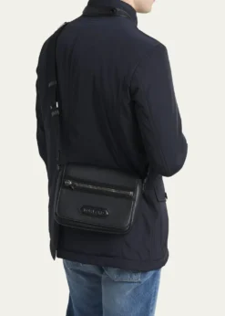 TOM FORDMen's Soft Grain Leather Flap Messenger Bag