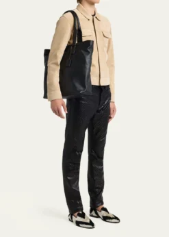 TOM FORDMen's Soft Leather North-South Tote Bag