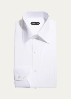 TOM FORDMen's Solid Cotton Dress Shirt