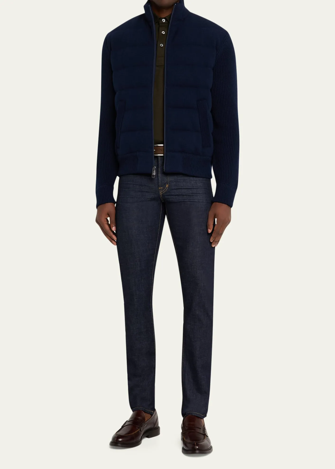 TOM FORDMen's Stretch Selvedge Denim Straight-Leg Jeans