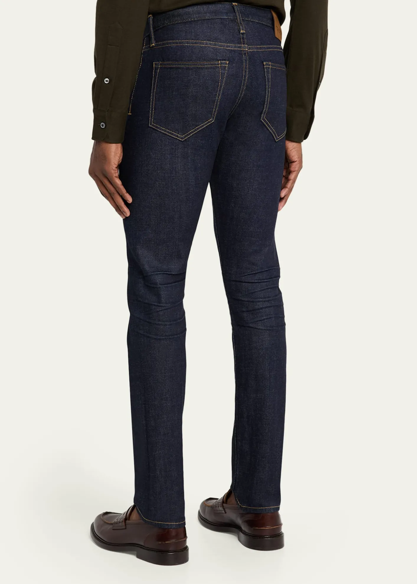 TOM FORDMen's Stretch Selvedge Denim Straight-Leg Jeans