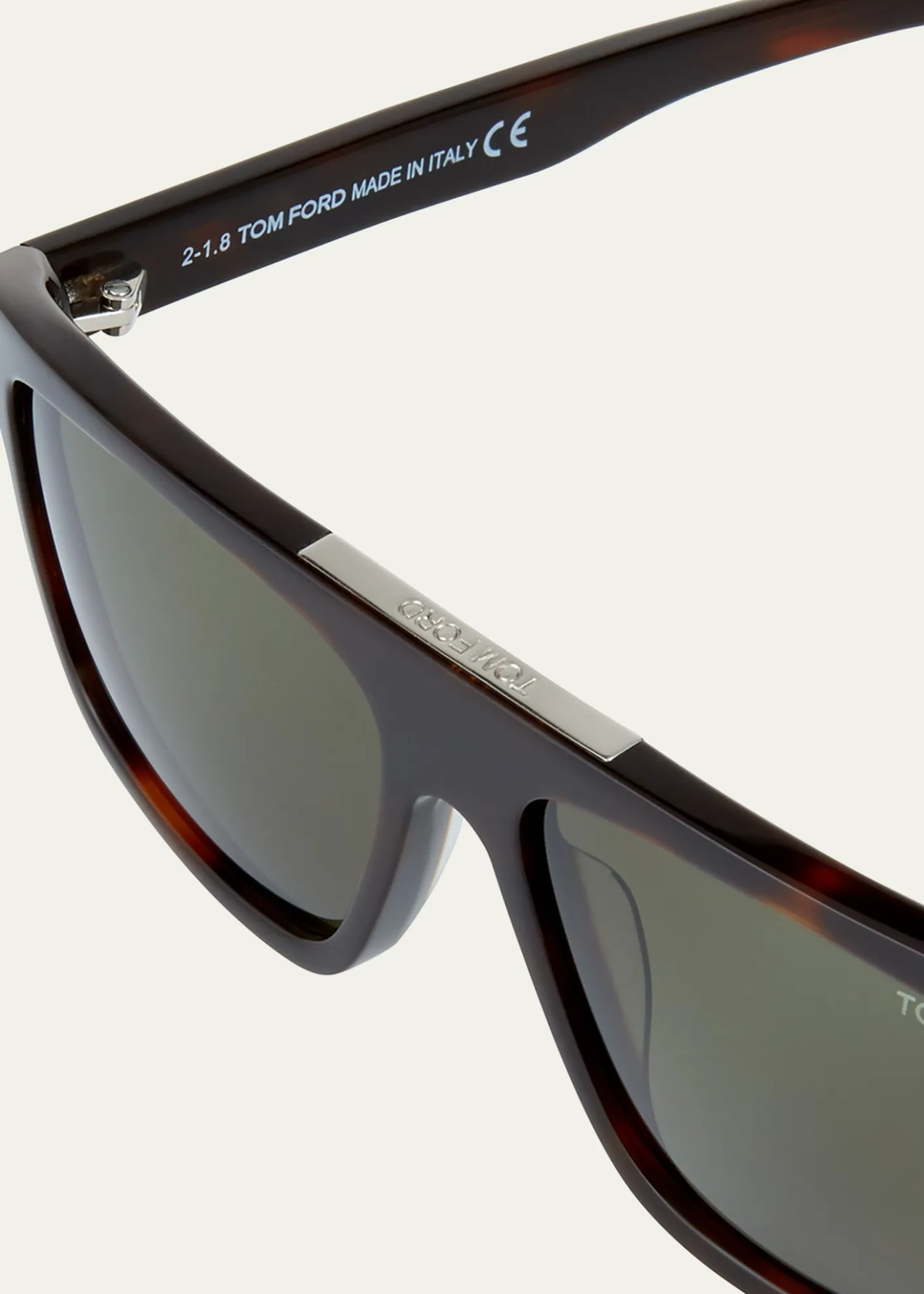 TOM FORDMen's Thick Square Acetate Sunglasses