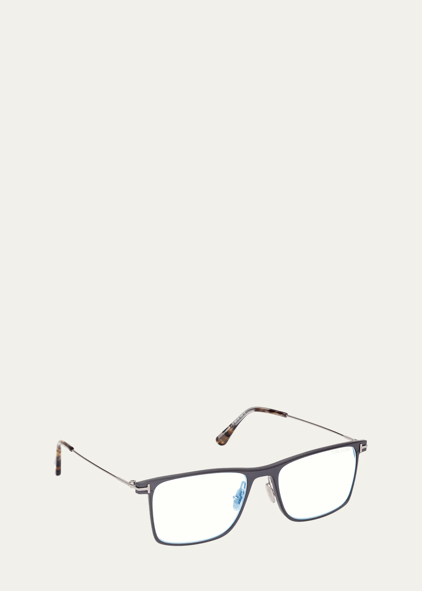 TOM FORDMen's T-Hinge Metal Square Sunglasses