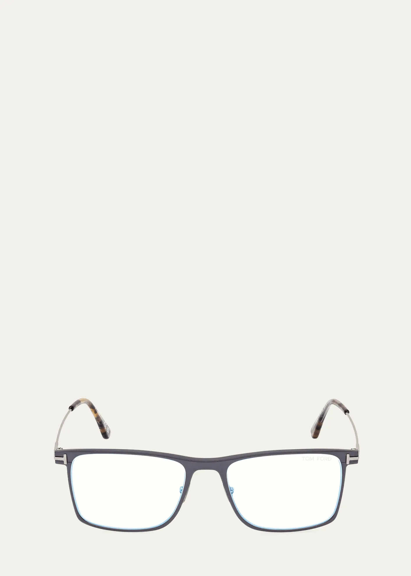 TOM FORDMen's T-Hinge Metal Square Sunglasses
