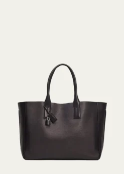 TOM FORDMen's T-Line Grained Leather East-West Tote Bag