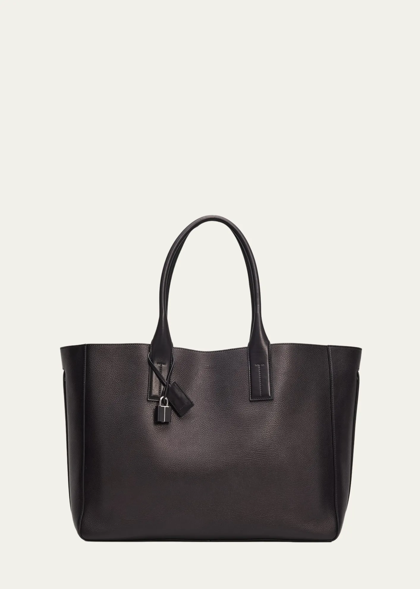 TOM FORDMen's T-Line Grained Leather East-West Tote Bag