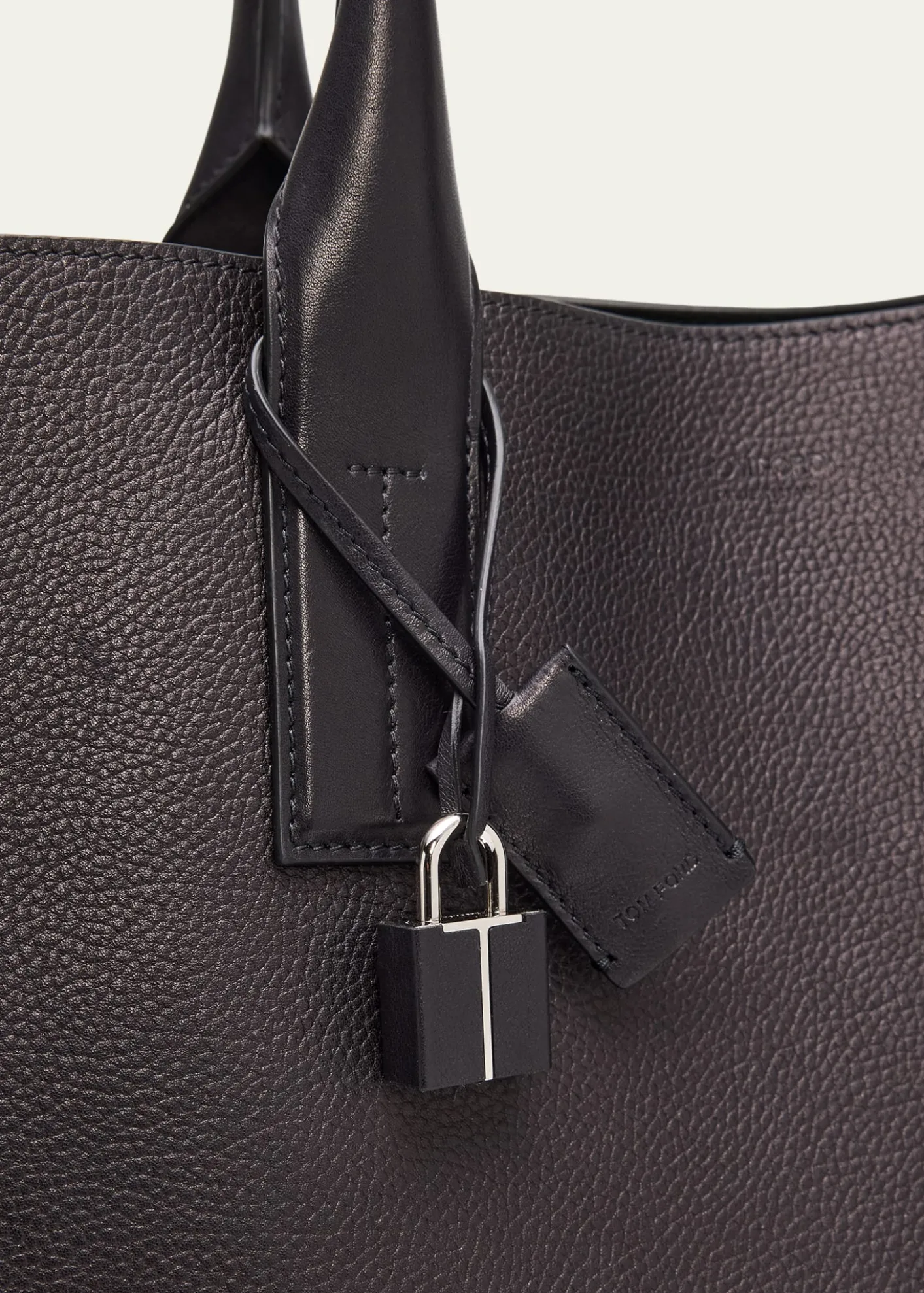 TOM FORDMen's T-Line Grained Leather East-West Tote Bag