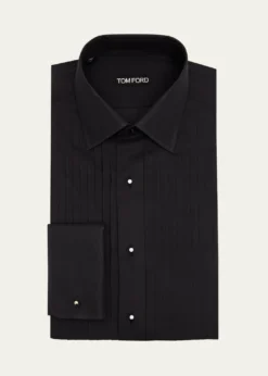 TOM FORDMen's Voile Plisse Pastron Dress Shirt