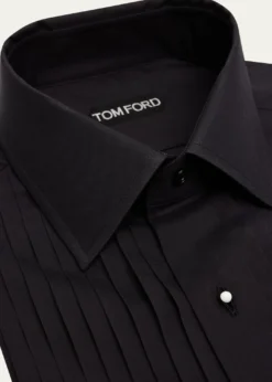 TOM FORDMen's Voile Plisse Pastron Dress Shirt
