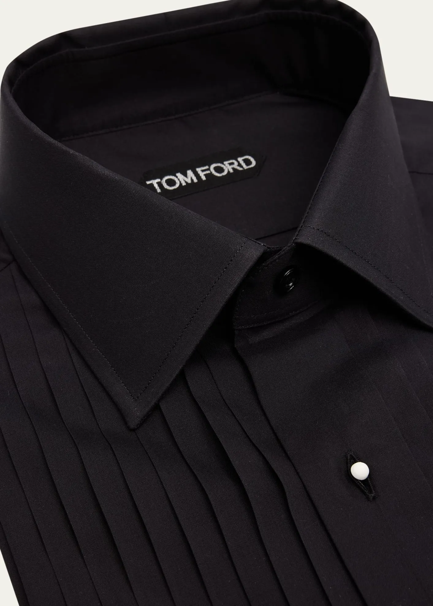 TOM FORDMen's Voile Plisse Pastron Dress Shirt