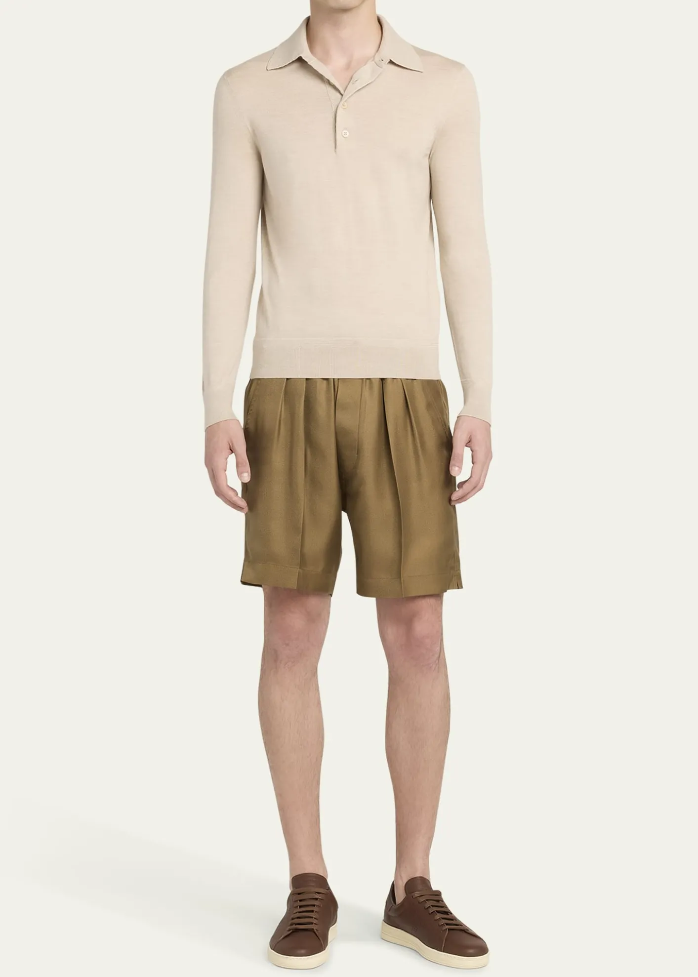 TOM FORDMen's Warwick Soft Grain Leather Sneakers
