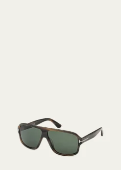 TOM FORDMen's William-02 Acetate Rectangle Sunglasses