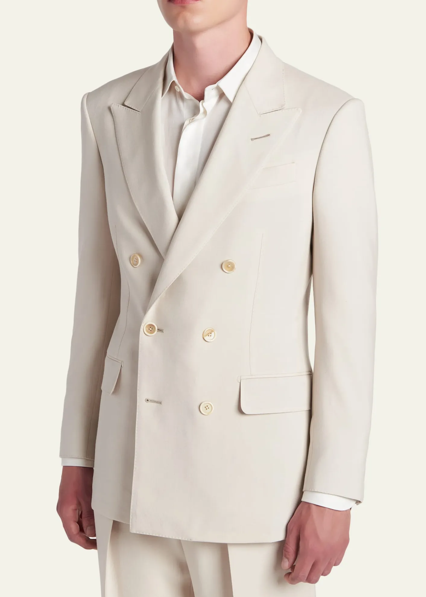 TOM FORDMen's Wool, Cashmere and Silk Double-Breasted Sport Coat