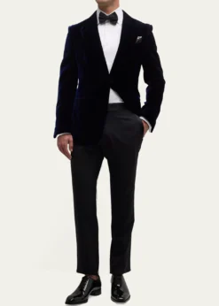 TOM FORDMen's Wool-Silk Velvet Cocktail Jacket