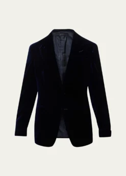 TOM FORDMen's Wool-Silk Velvet Cocktail Jacket