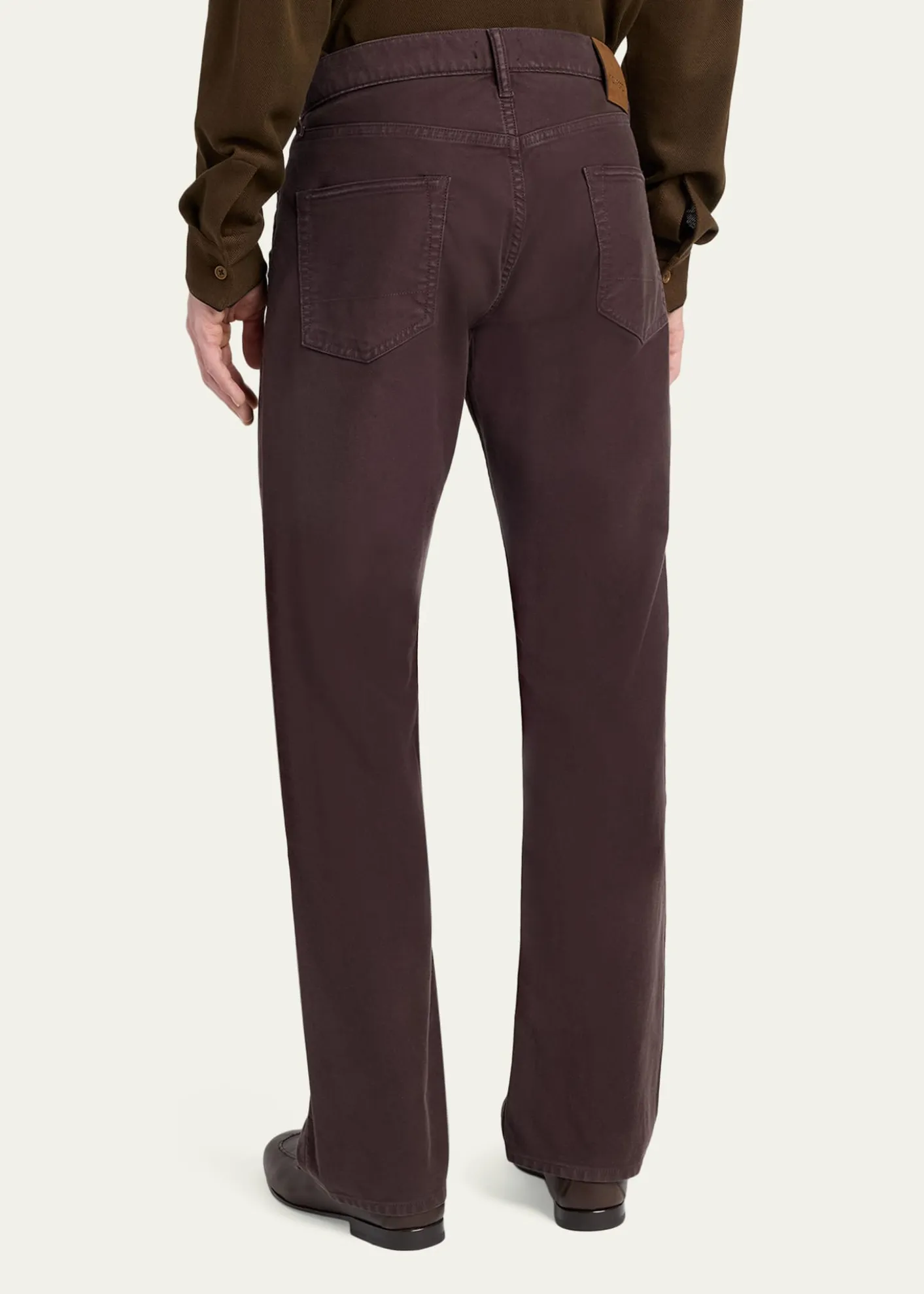 TOM FORDMen's Wool Straight Leg Five-Pocket Pants