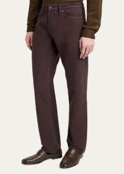 TOM FORDMen's Wool Straight Leg Five-Pocket Pants