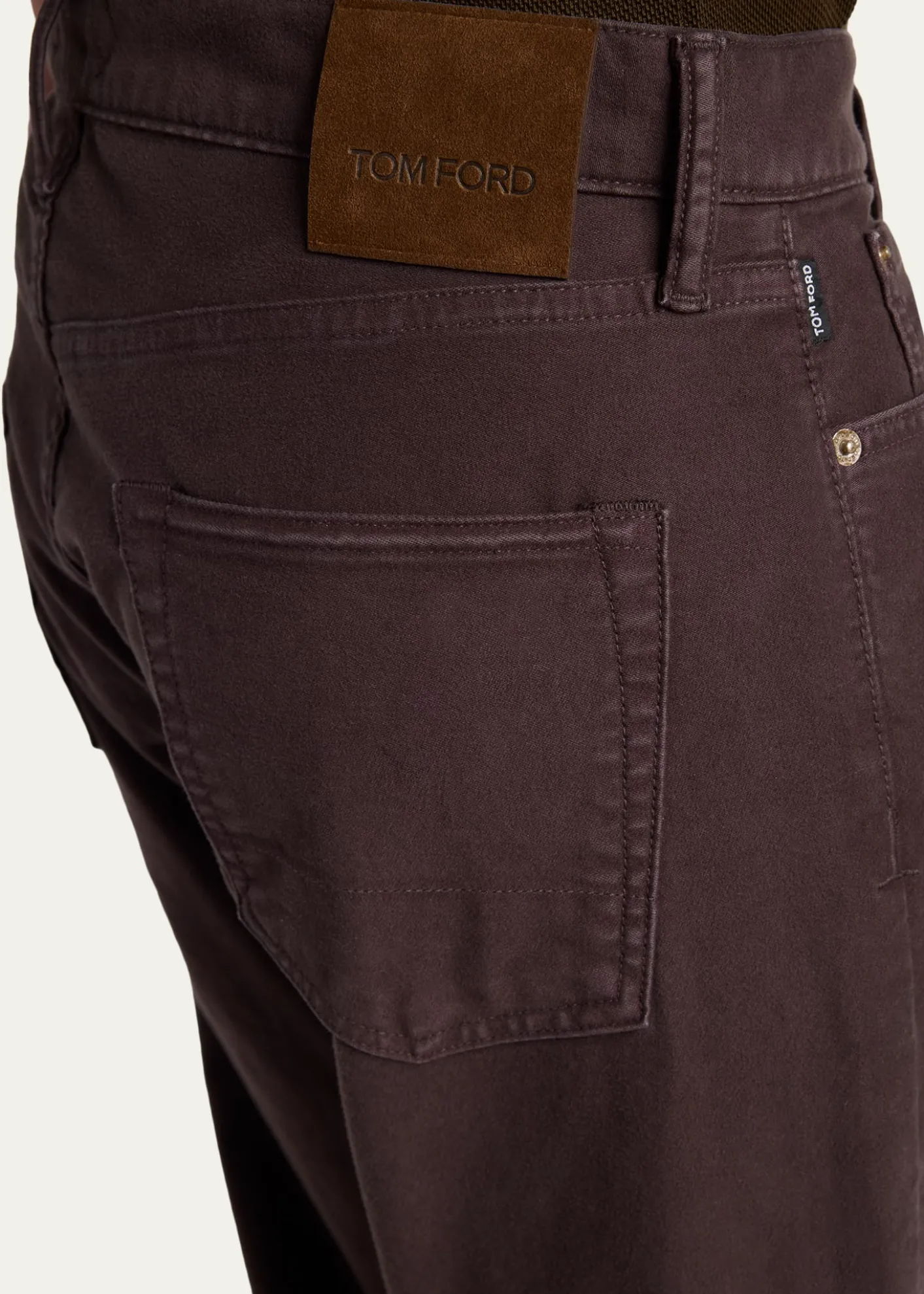 TOM FORDMen's Wool Straight Leg Five-Pocket Pants