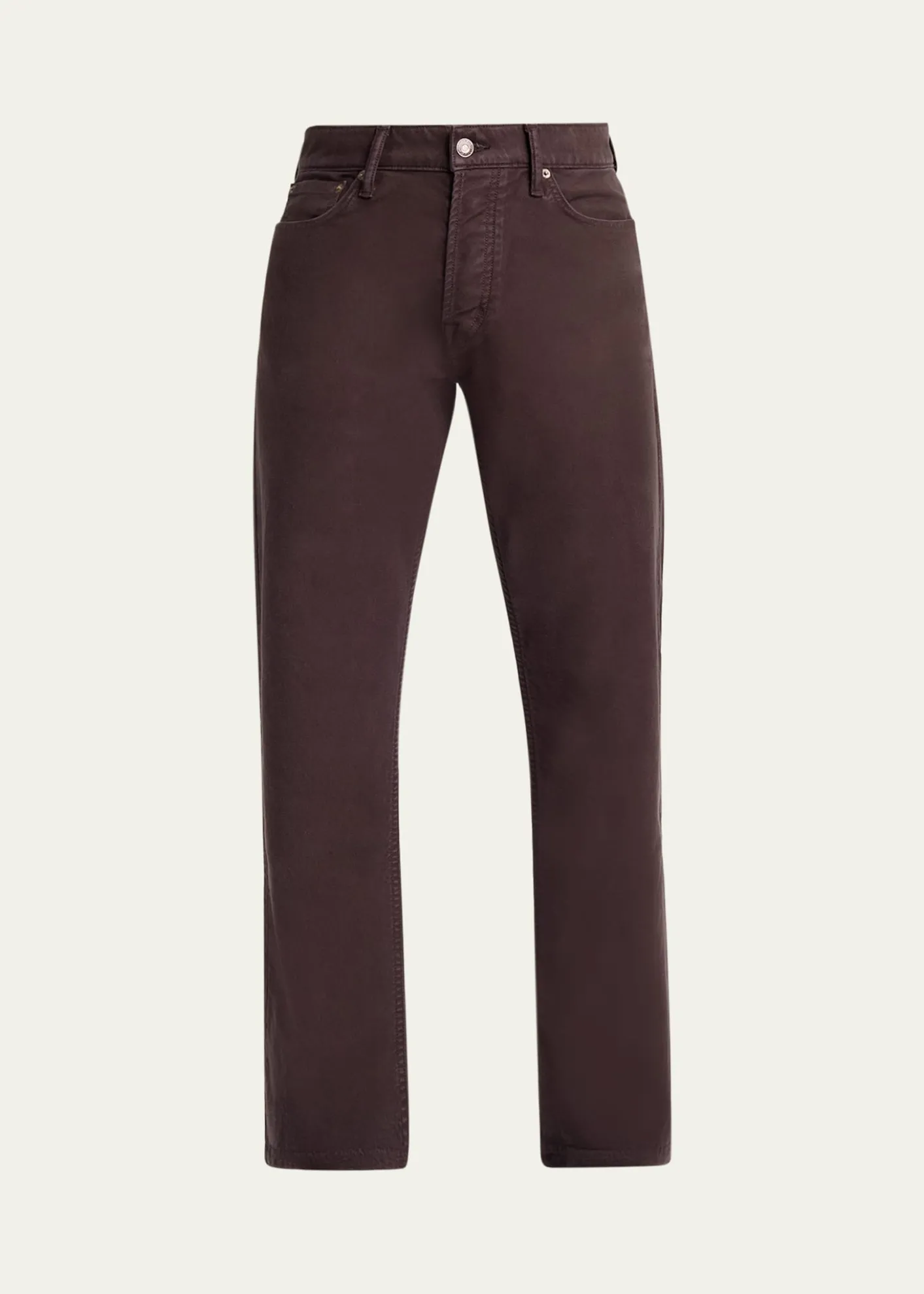 TOM FORDMen's Wool Straight Leg Five-Pocket Pants