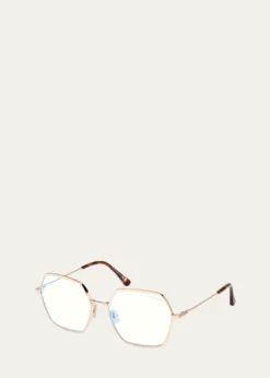 TOM FORDMetal Hexagonal Blue Light-Blocking Glasses