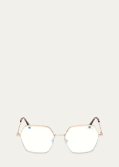 TOM FORDMetal Hexagonal Blue Light-Blocking Glasses