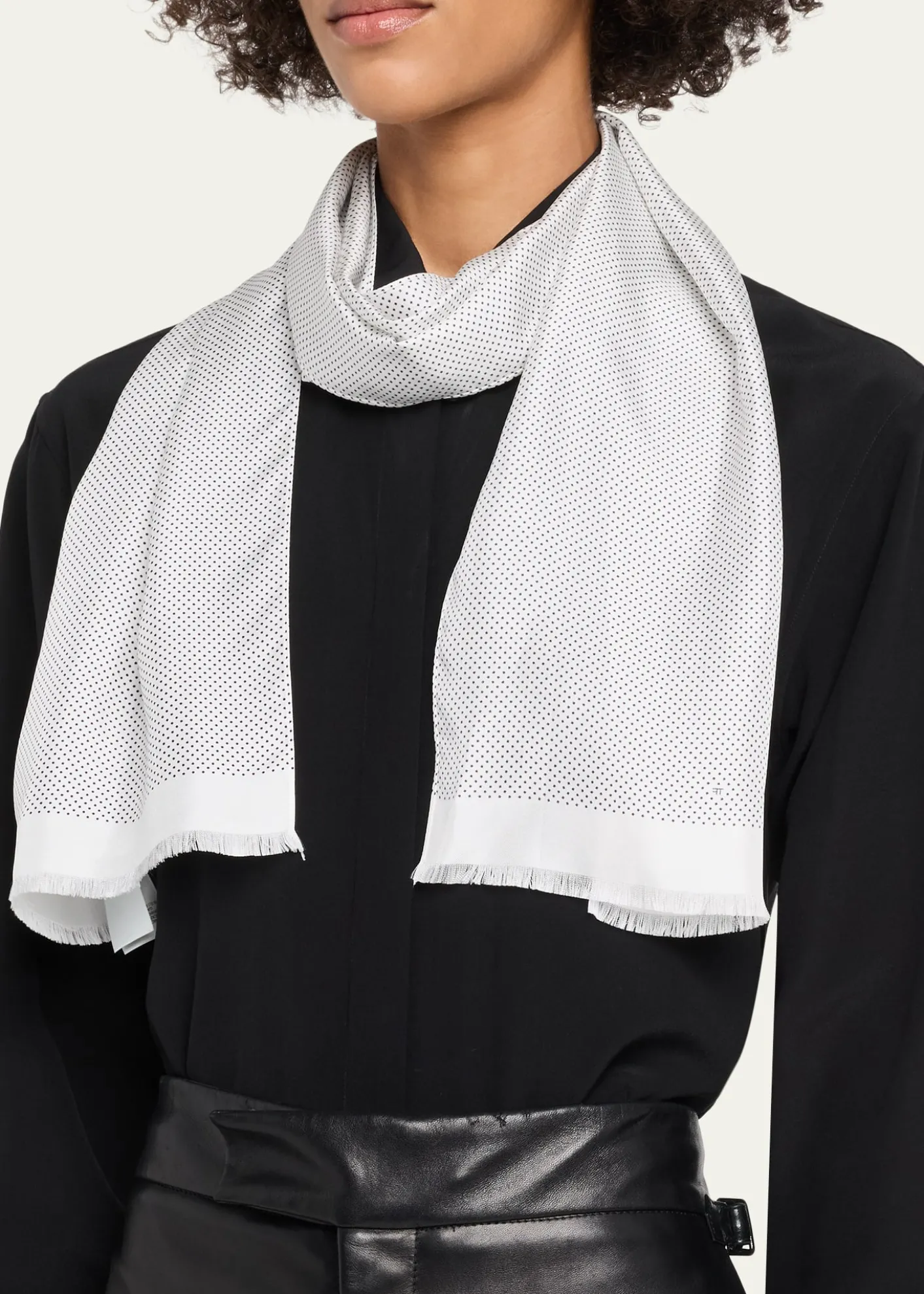 TOM FORDMicro Polka Dot Silk Scarf