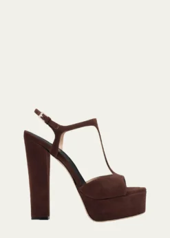TOM FORD130mm Angelina Suede Platform Sandals