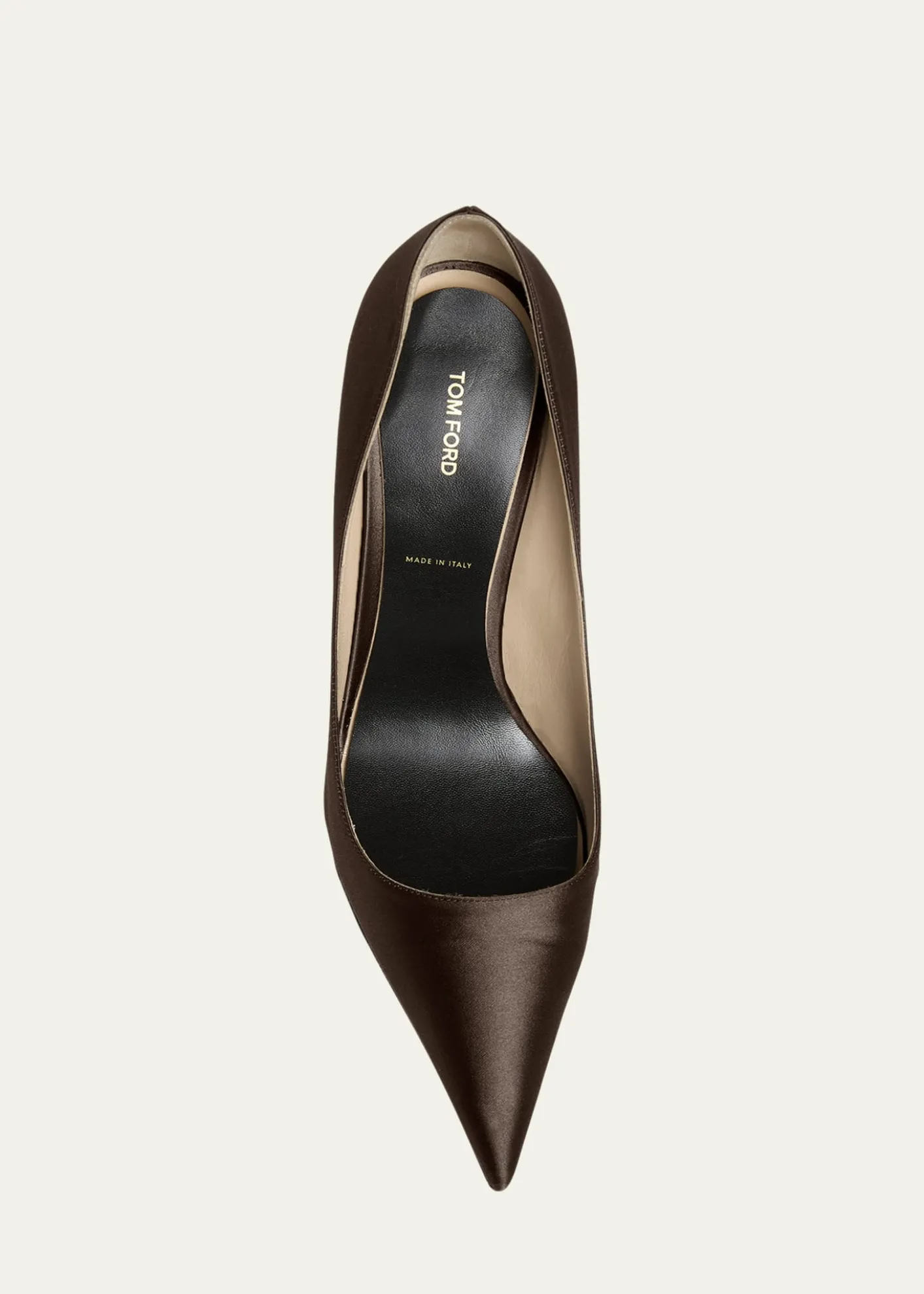 TOM FORD85mm Betty Satin Pointed-Toe Pumps