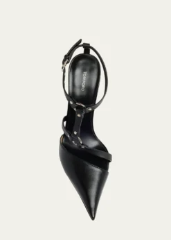 TOM FORD105mm Harness Leather Pumps