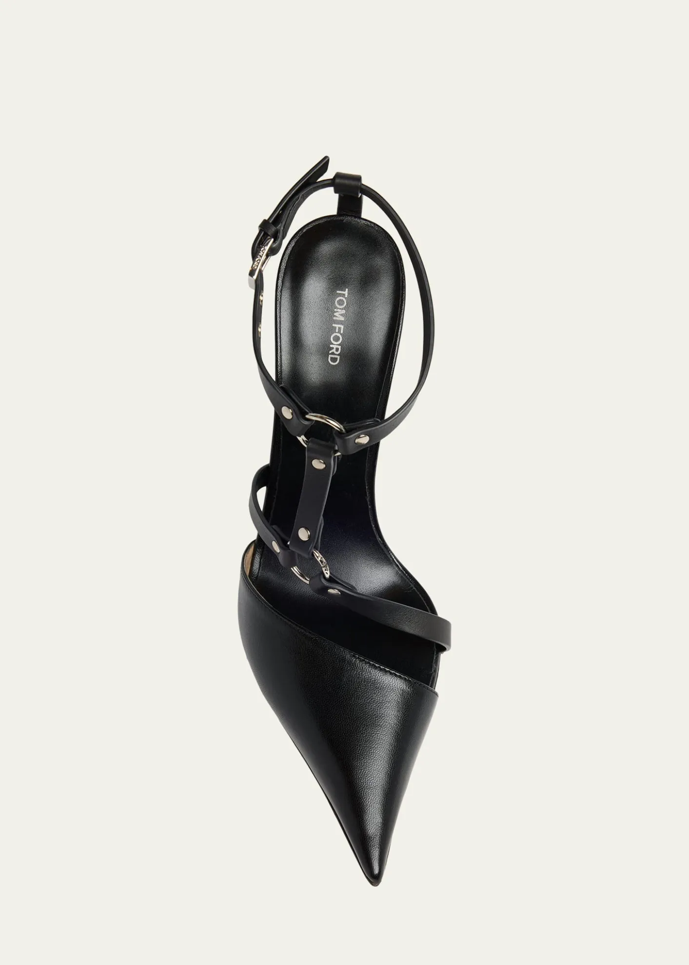 TOM FORD105mm Harness Leather Pumps