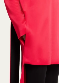 TOM FORDMock-Neck Scarf Crepe High-Low Dress