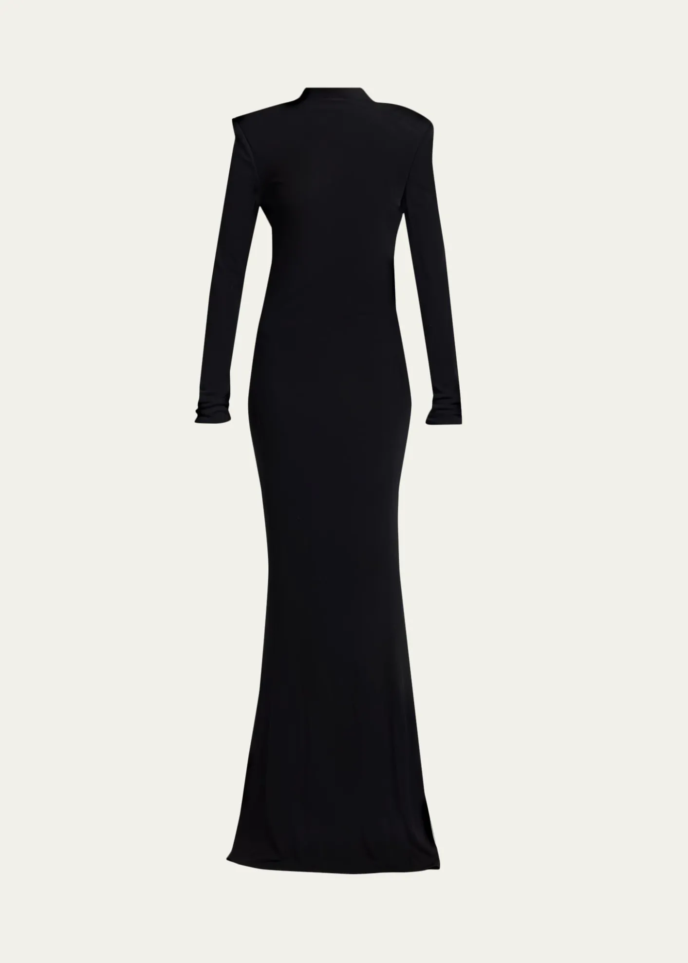 TOM FORDMock-Neck Strong-Shoulder Cutout Gown