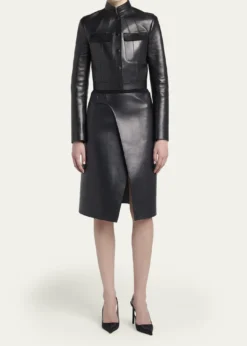 TOM FORDNappa Leather Wrap Skirt