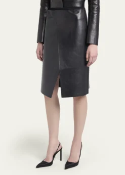 TOM FORDNappa Leather Wrap Skirt