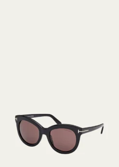 TOM FORDOdette Round Acetate Sunglasses