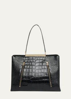 TOM FORDPatrick Croc-Embossed Leather Shoulder Bag