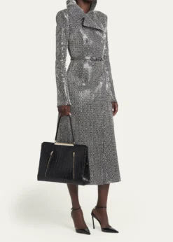 TOM FORDPatrick Croc-Embossed Leather Shoulder Bag