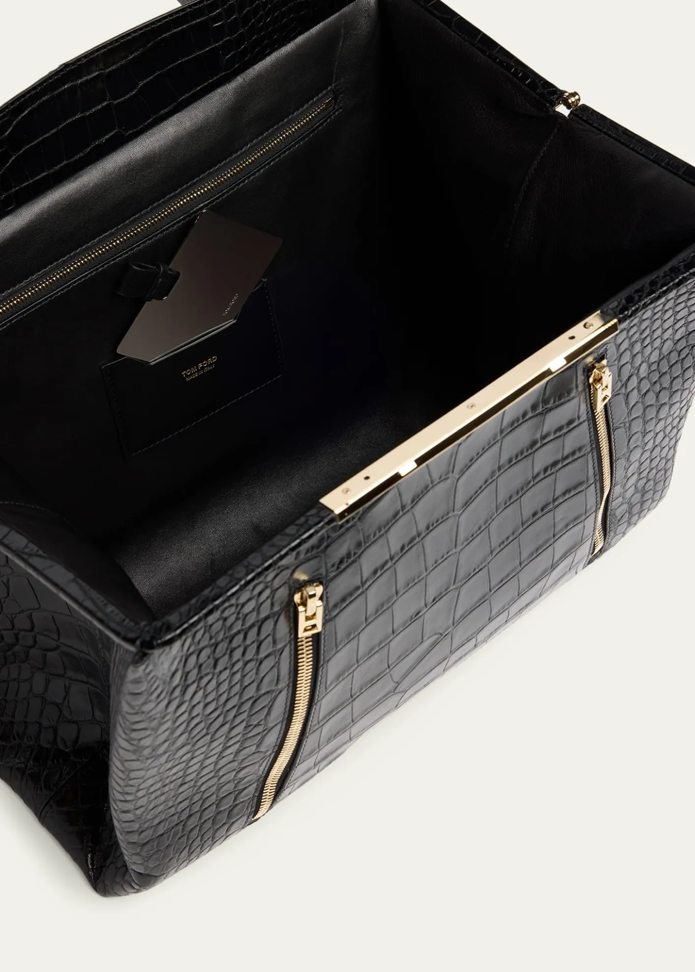 TOM FORDPatrick Croc-Embossed Leather Shoulder Bag
