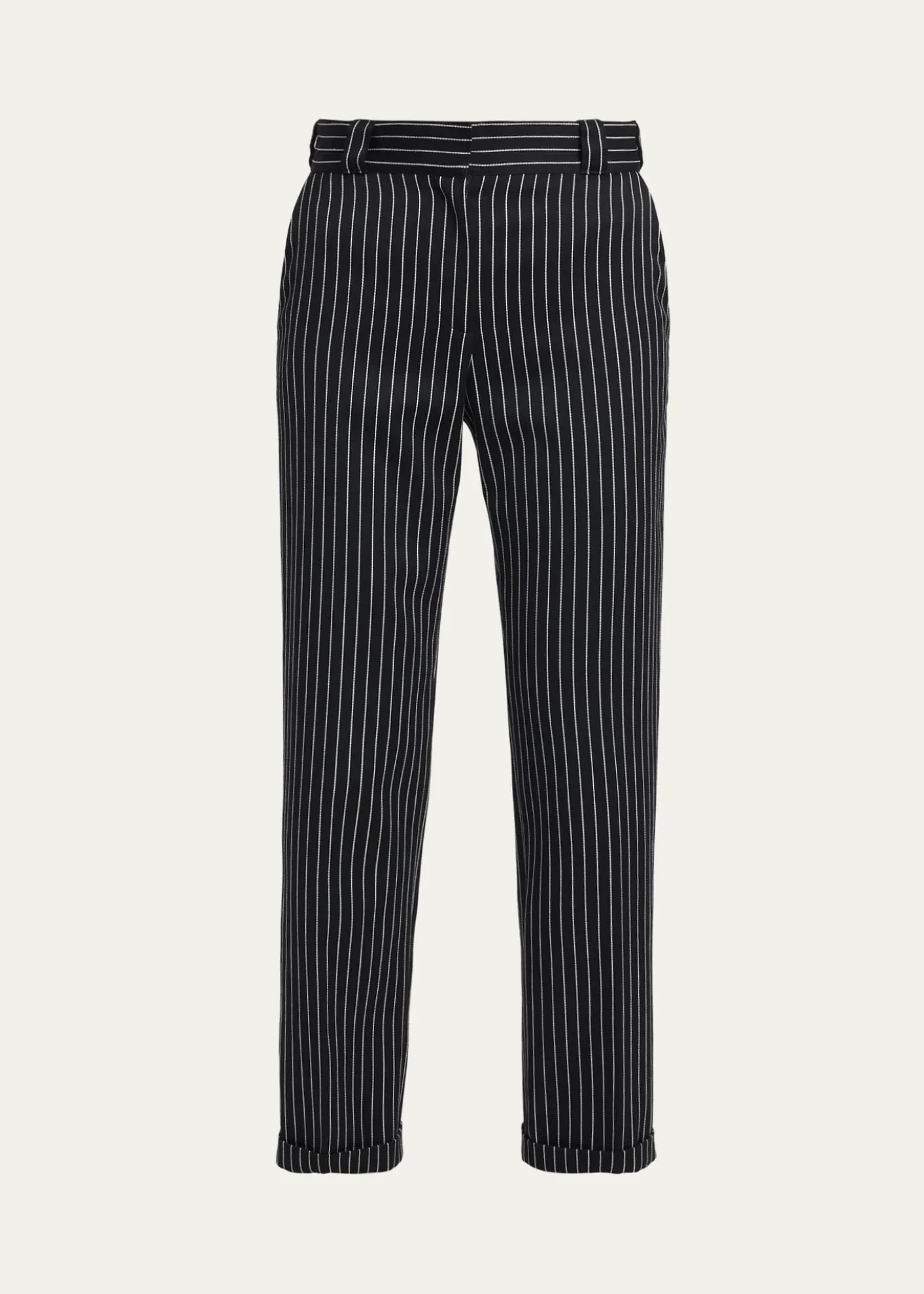 TOM FORDPinstripe Straight-Leg Ankle Trousers