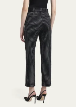 TOM FORDPinstripe Straight-Leg Ankle Trousers