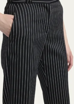 TOM FORDPinstripe Straight-Leg Ankle Trousers