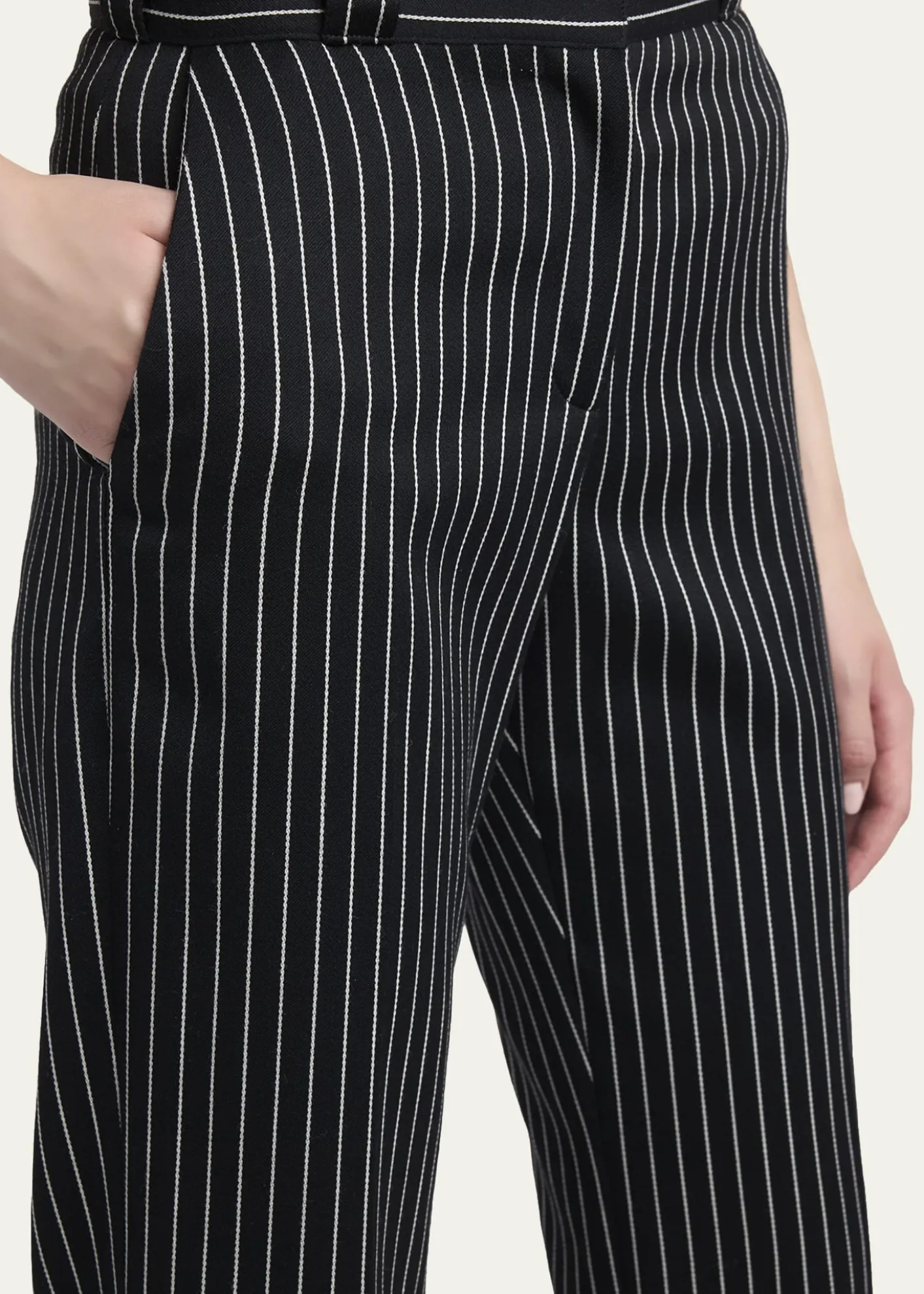 TOM FORDPinstripe Straight-Leg Ankle Trousers