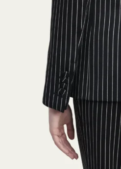 TOM FORDPinstripe Wool Single-Breasted Blazer Jacket