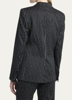 TOM FORDPinstripe Wool Single-Breasted Blazer Jacket