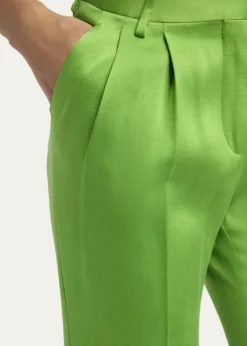 TOM FORDPleated Silk Straight-Leg Trousers