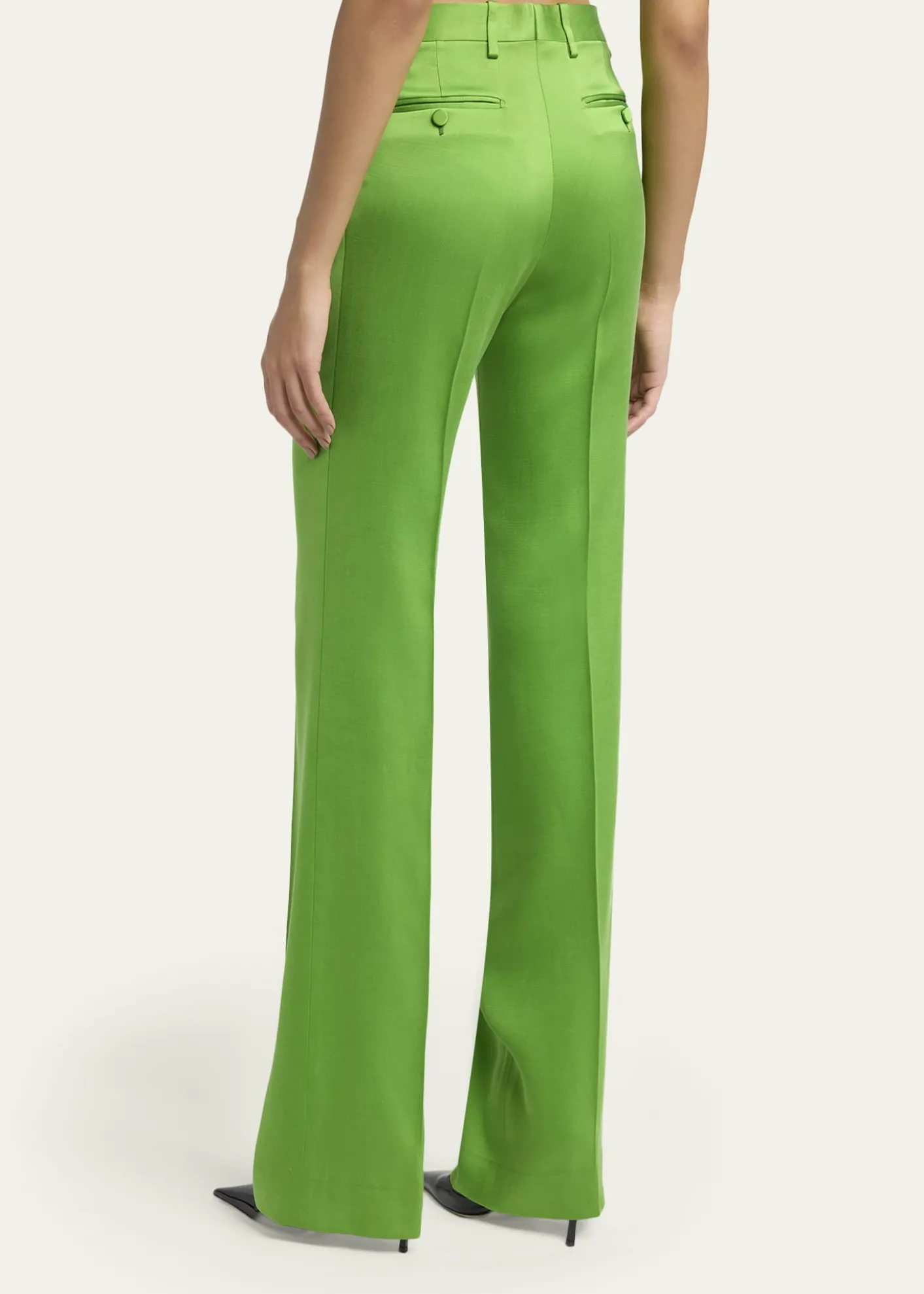 TOM FORDPleated Silk Straight-Leg Trousers