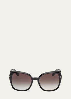 TOM FORDPlum Plastic Cat-Eye Sunglasses